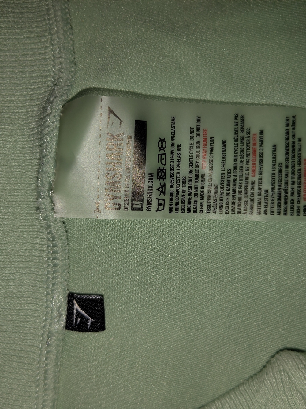 Gymshark Women's Cropped Leggings in Mint Green Size Medium